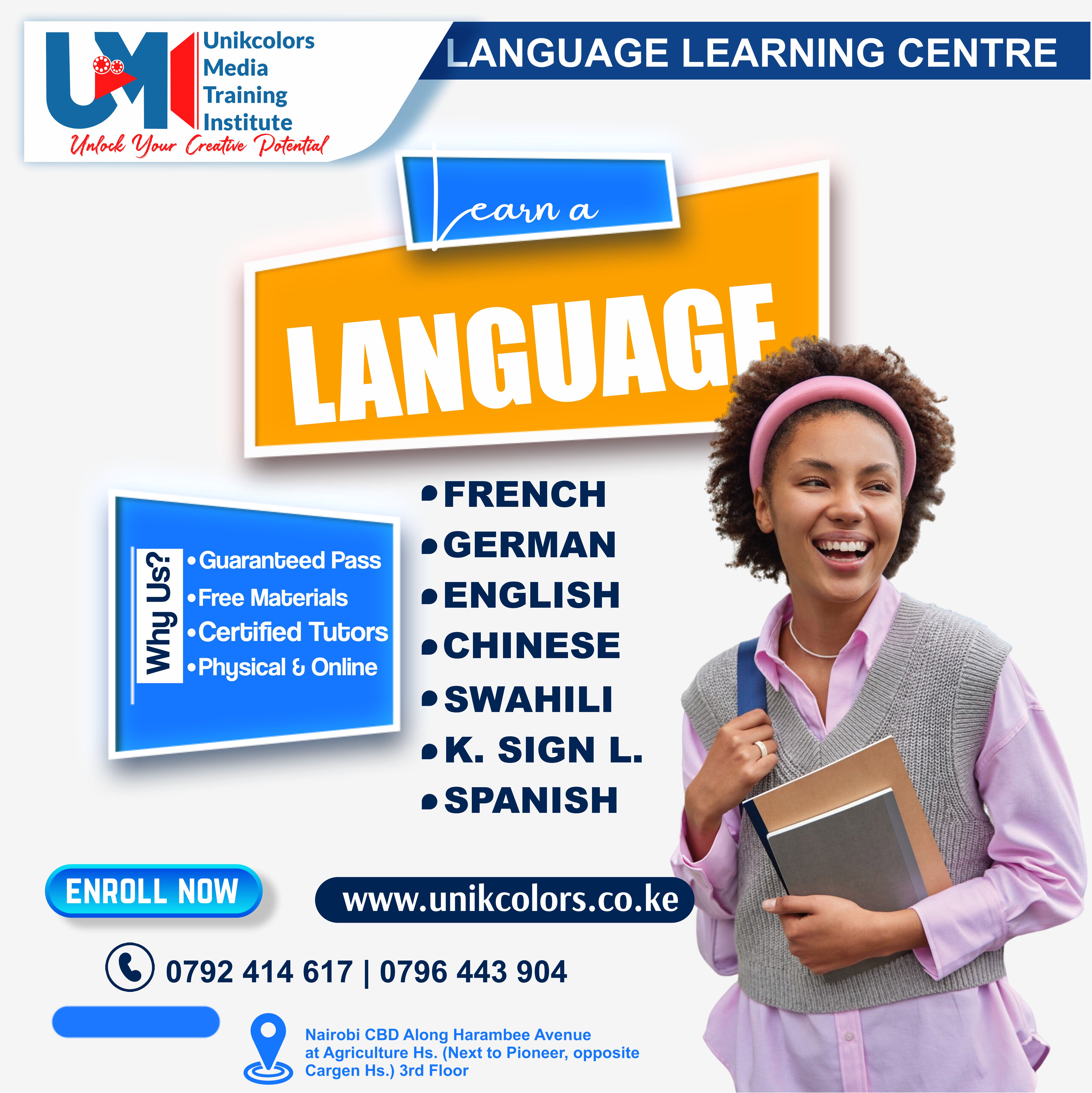 LANGUAGE TRAINING CENTRE - GERMAN | ENGLISH | FRENCH | CHINESE | SPANISH | SWAHILI | KENYA SIGN LANG